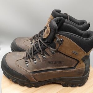 Wolverine Boots Men 10EW Brown Leather Waterproof Hiking Work W05103 Flaws